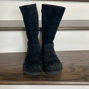 Ugg Boots black with side zipper size 8